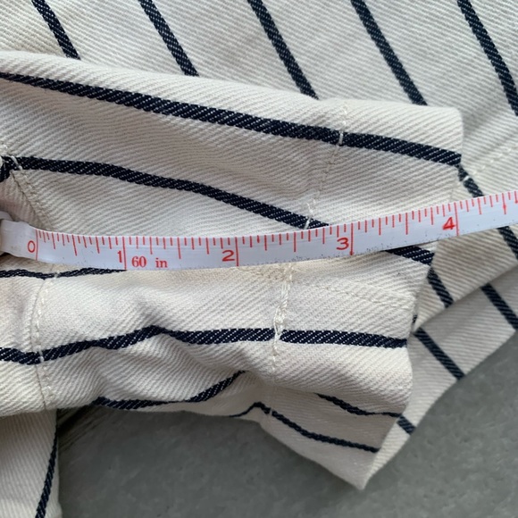 Madwell Cream/Black Canvas Buttoned shorts 26 - Picture 8 of 9